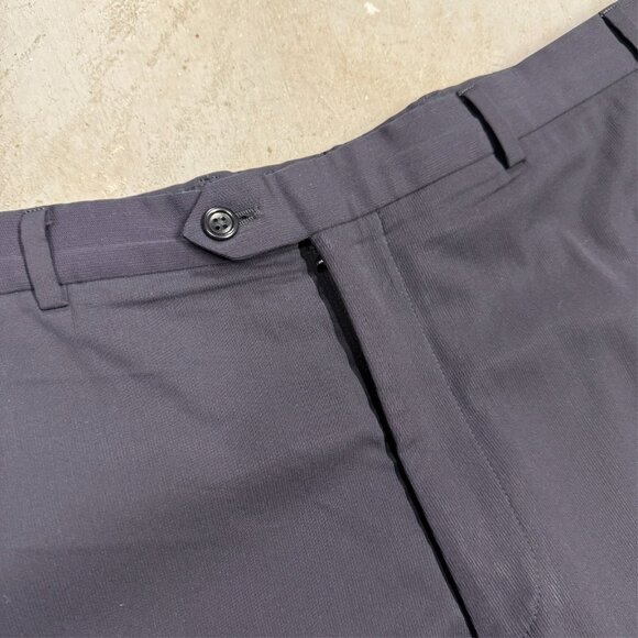 Giorgio Armani Dress Pants Stretch Striped Wool Trousers Navy Blue 36x31 - Picture 2 of 10